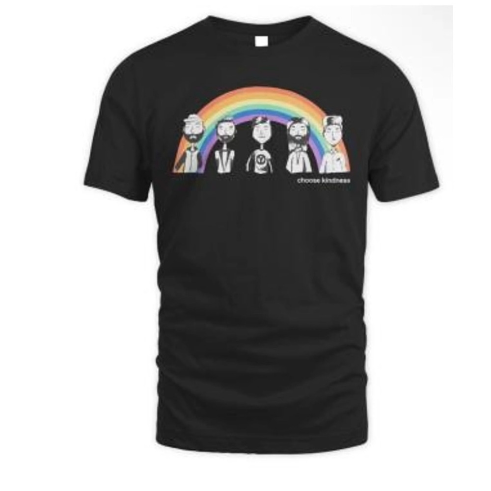 Queer Eye Black Rainbow Pride Choose Kindness Men's Medium T-Shirt | LGBTQ